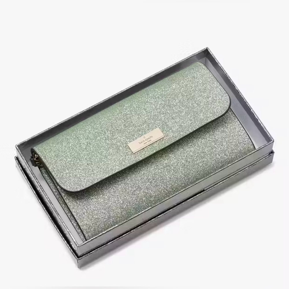 kate spade Sparkling Silver Wristlet